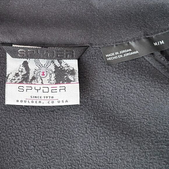 Spyder 1/2 Zip Outbound Black Waffle Knit Pullover Sweater - Men's M - Picture 4 of 6